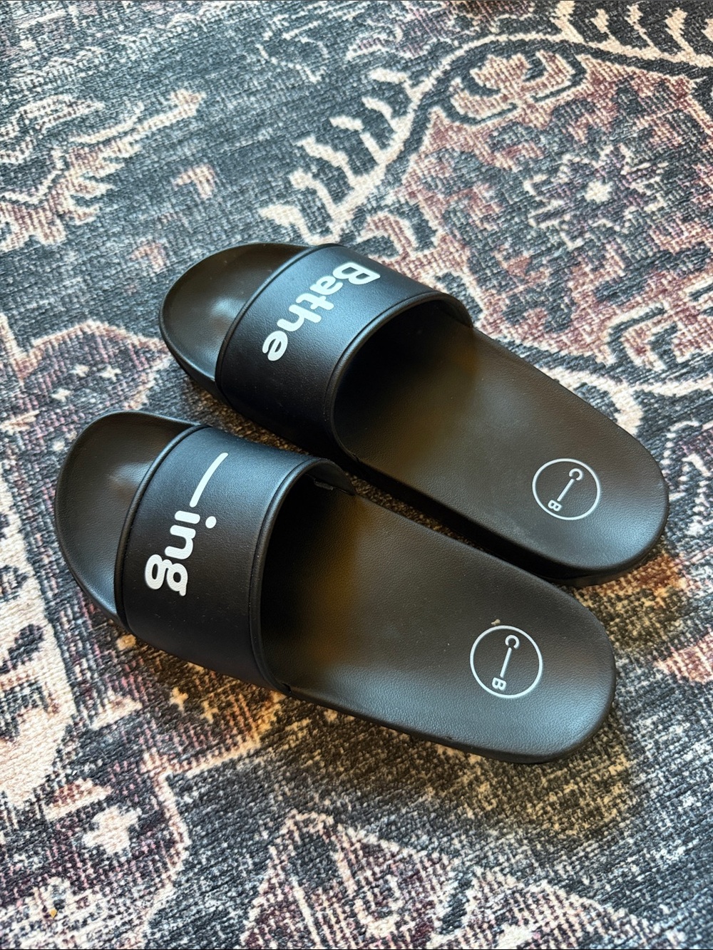 Worn once Black Slide Sandals